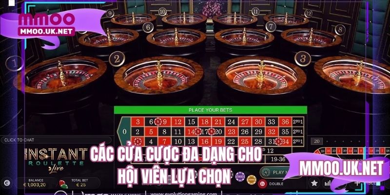 Các cửa cược đa dạng cho hội viên lựa chọn